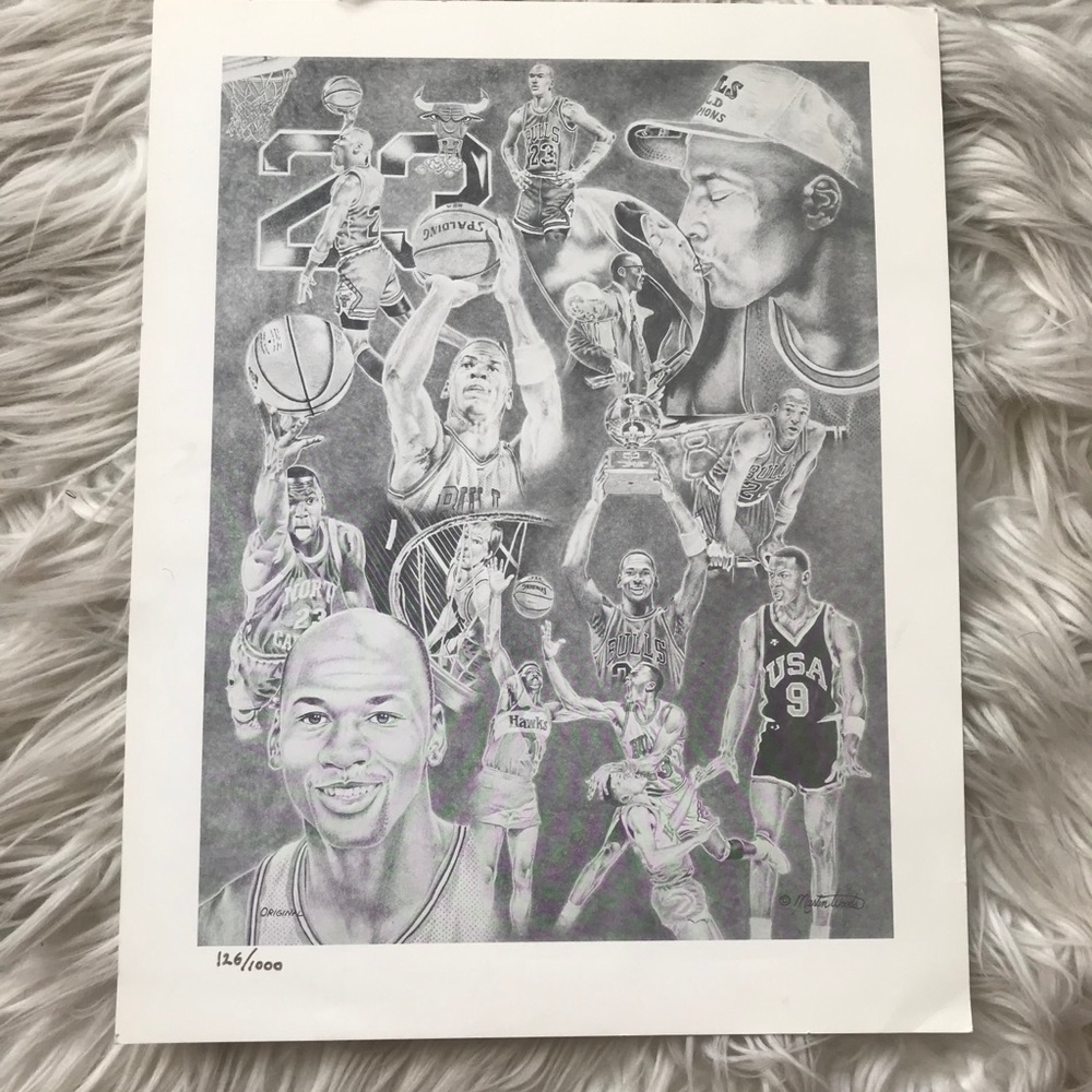 Michael Jordan Martin Woods Basketball Art